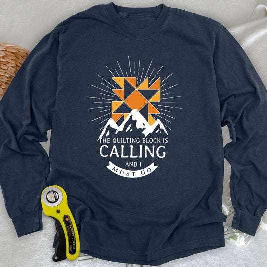 Quilt Block Calling Long Sleeve T-shirt