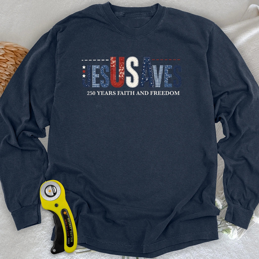Stitching Faith Since 1776 Long Sleeve T-shirt