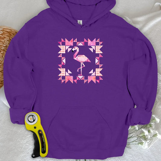Patchwork Flamingo Panel Hoodie