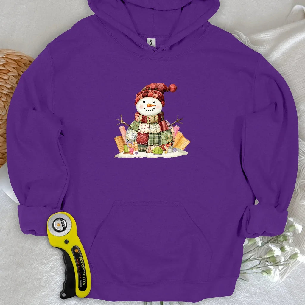 Quilting Snowman Hoodie