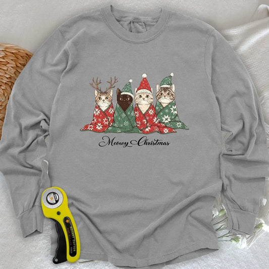 Meowy Christmas Long Sleeve T-shirt