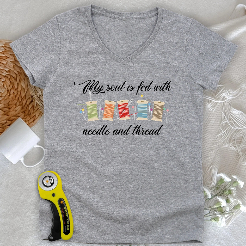 Needles and Threads Lady V-neck