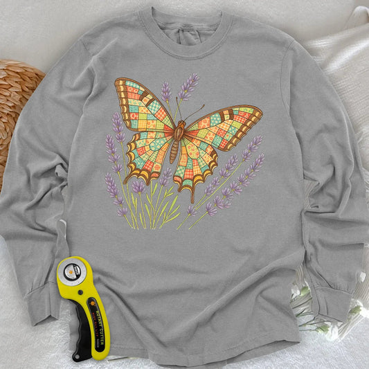 Patchwork Butterfly Long Sleeve T-shirt