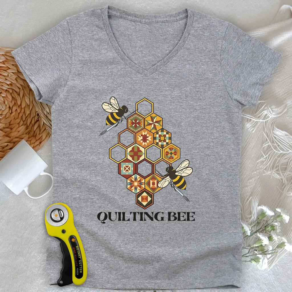 Quilting Bee Lady V-neck