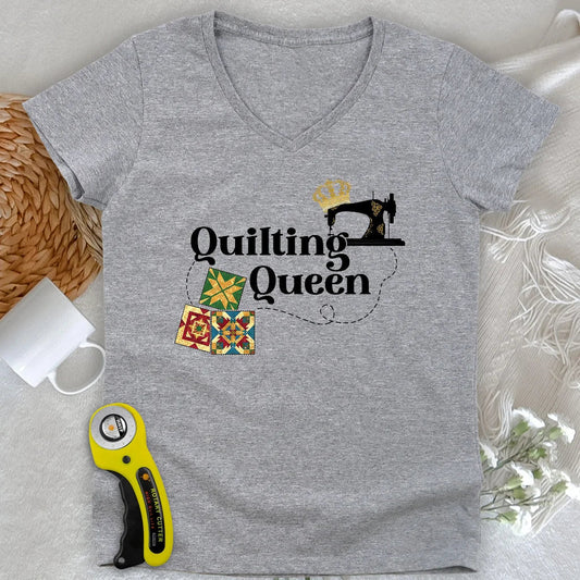 Quilting Queen Lady V-neck