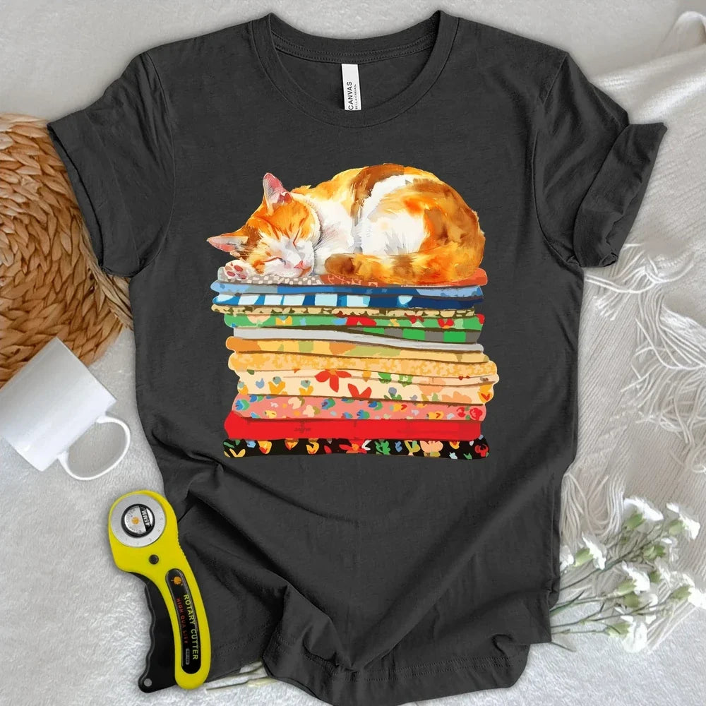 Cat and Fabric T-shirt