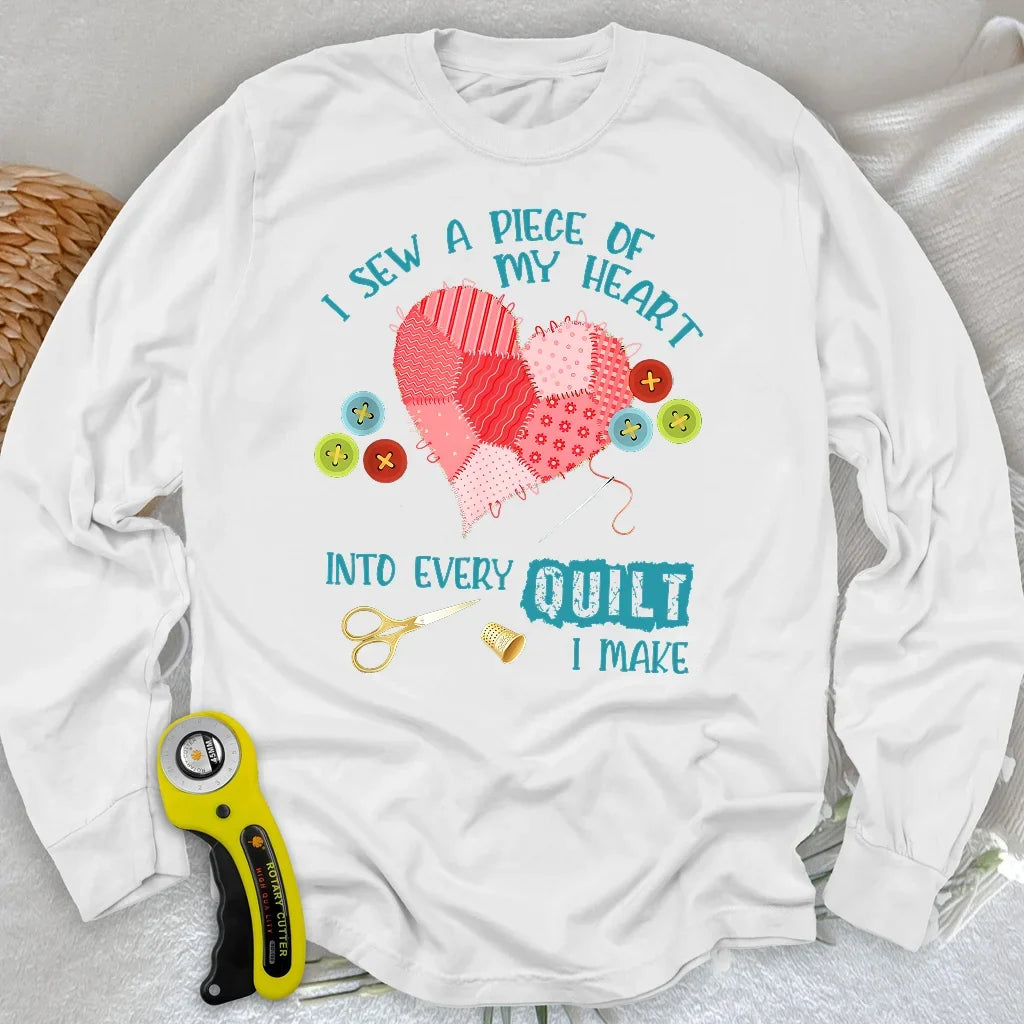 Heartstitched Quilt Love Long Sleeve T-shirt
