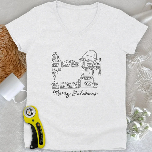 Merry Stitchmas Lady V-neck