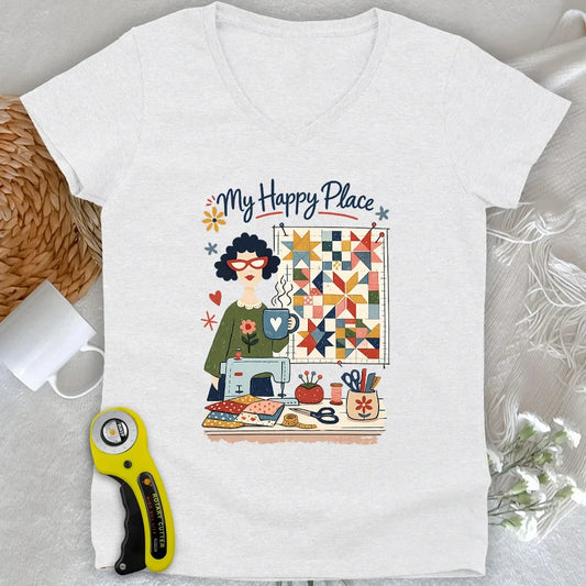 My Happy Place Lady V-neck