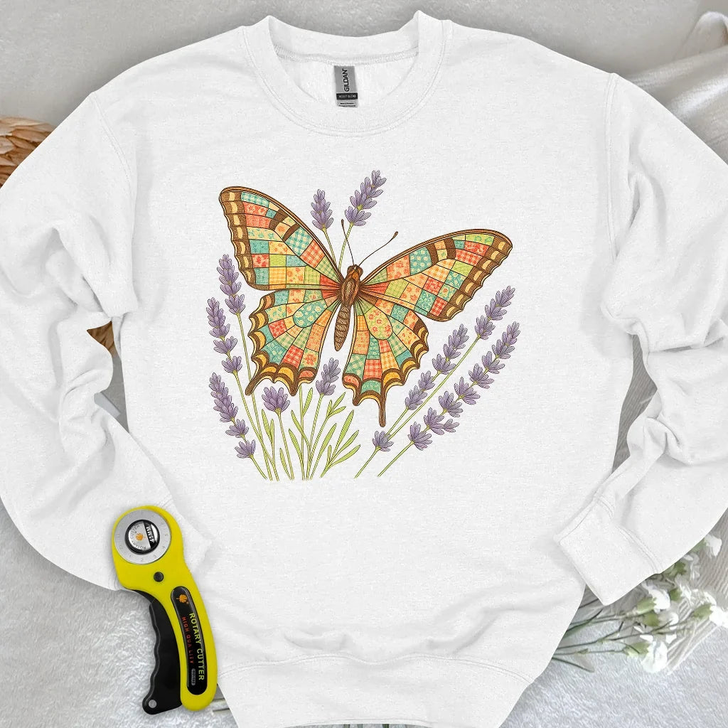 Patchwork Butterfly Sweatshirt