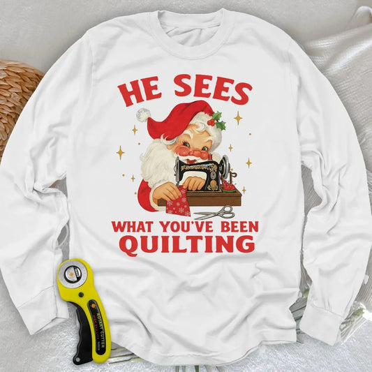 Santa Sees Long Sleeve T-shirt