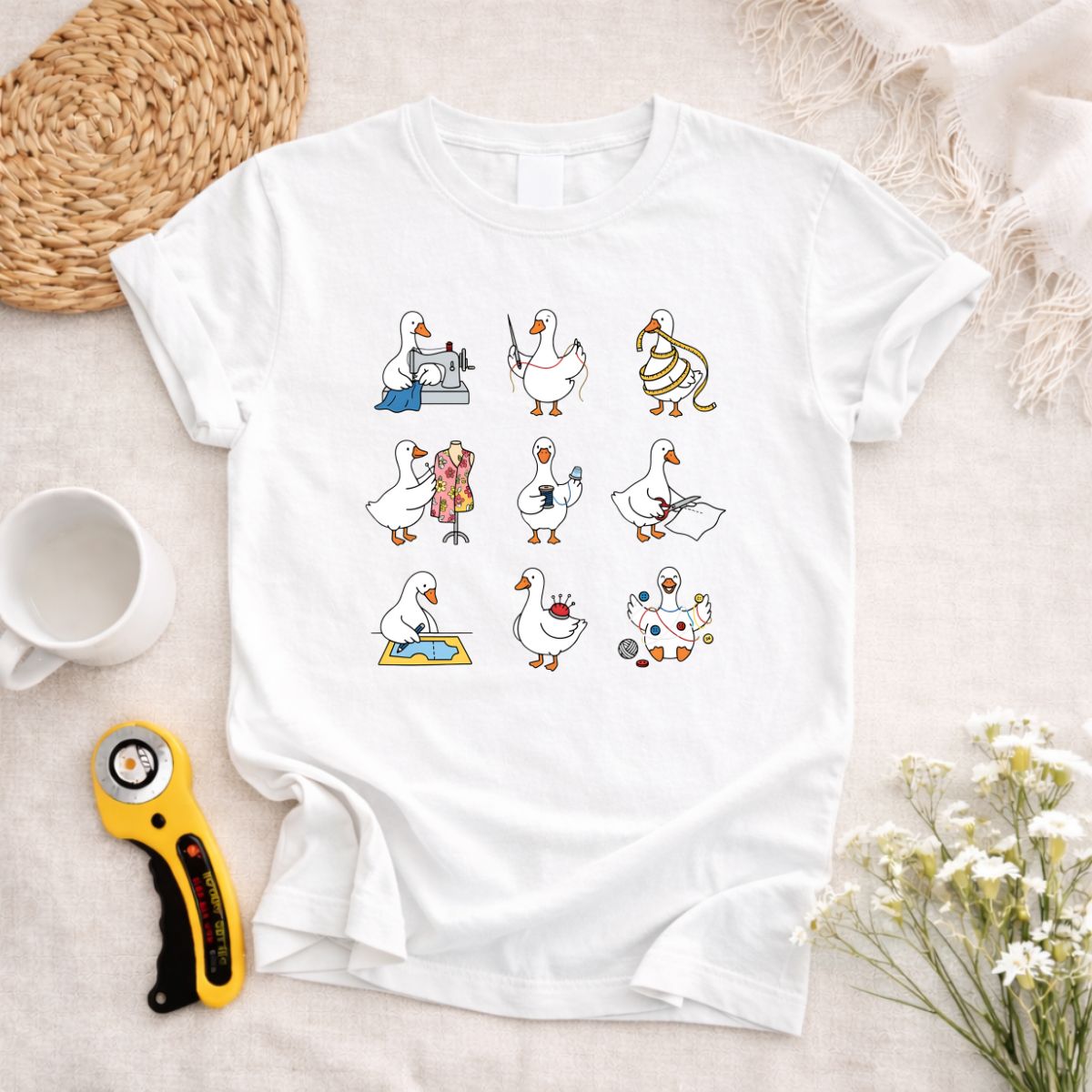 Funny Sewing Goose T-Shirt