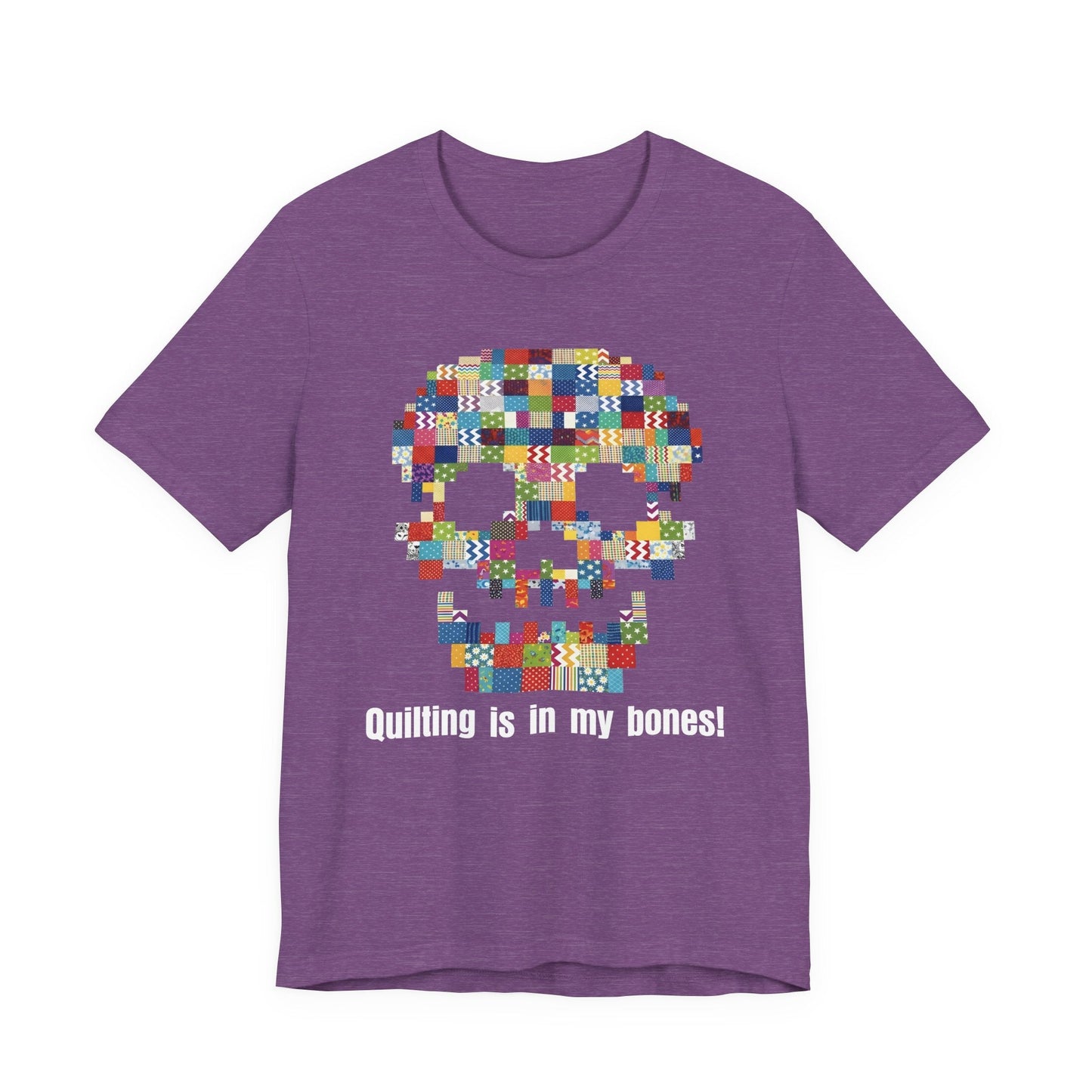 A quilted skull T-shirt