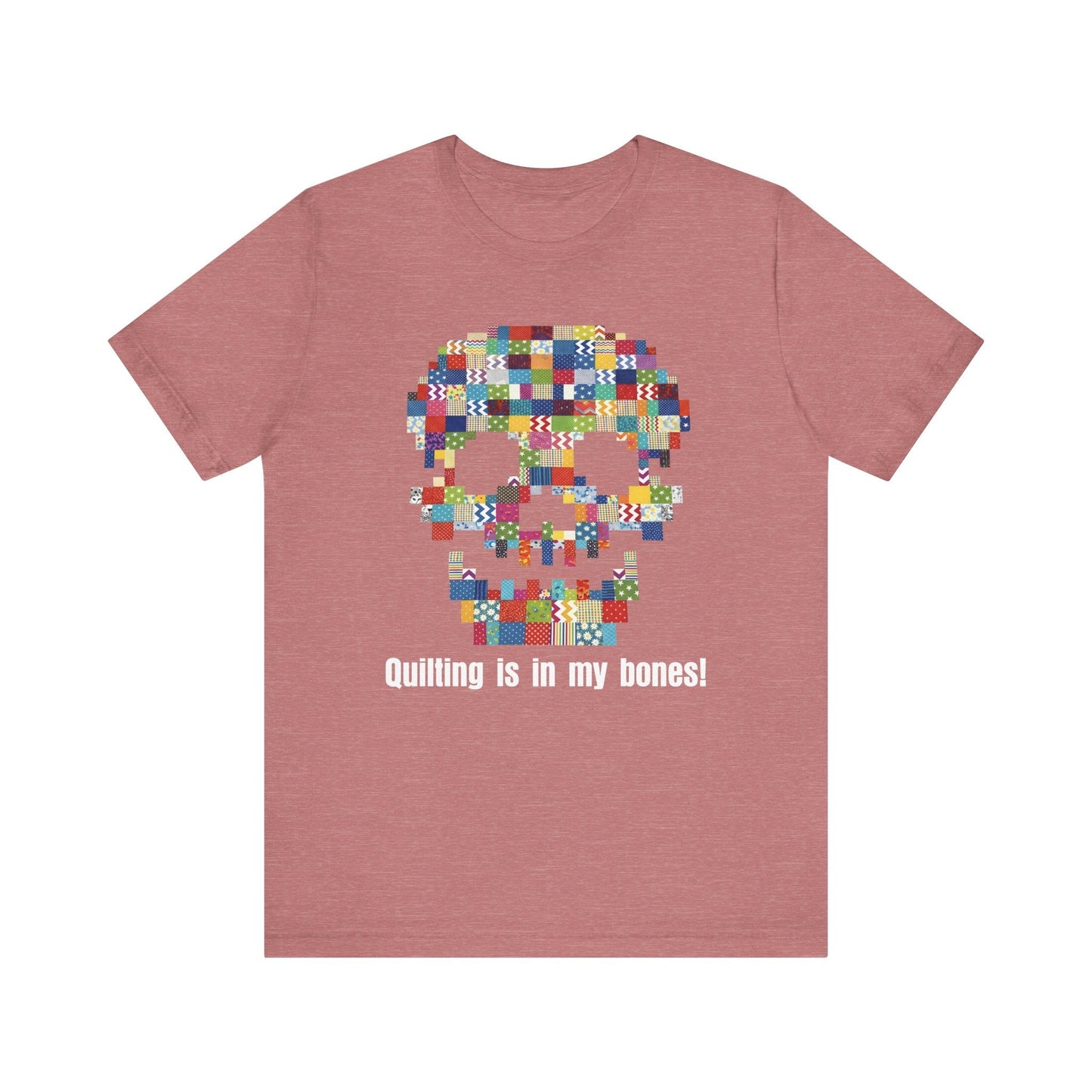 A quilted skull T-shirt