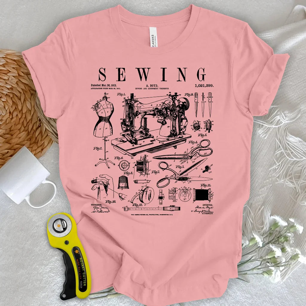Sewing Tools Pattern T-shirt