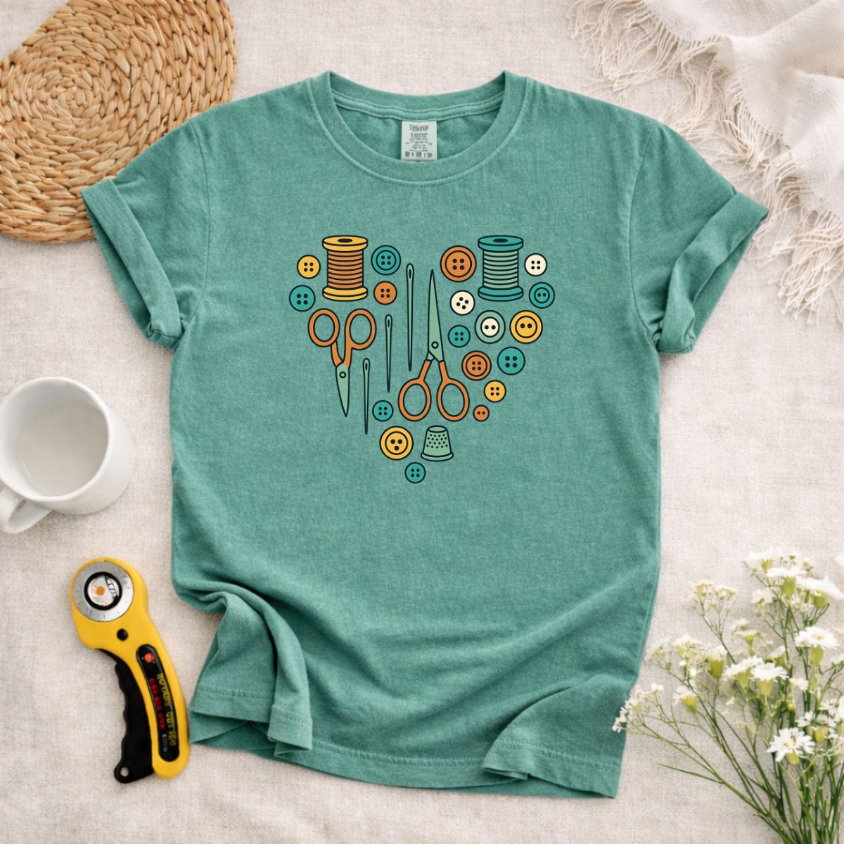 Sewing Tools Heart T-Shirt