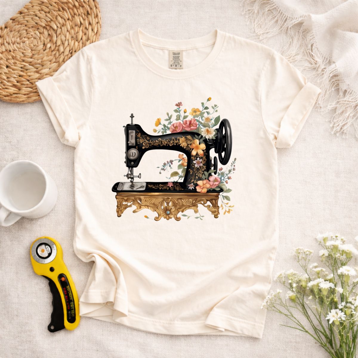 Sewing Machine Art T-Shirt