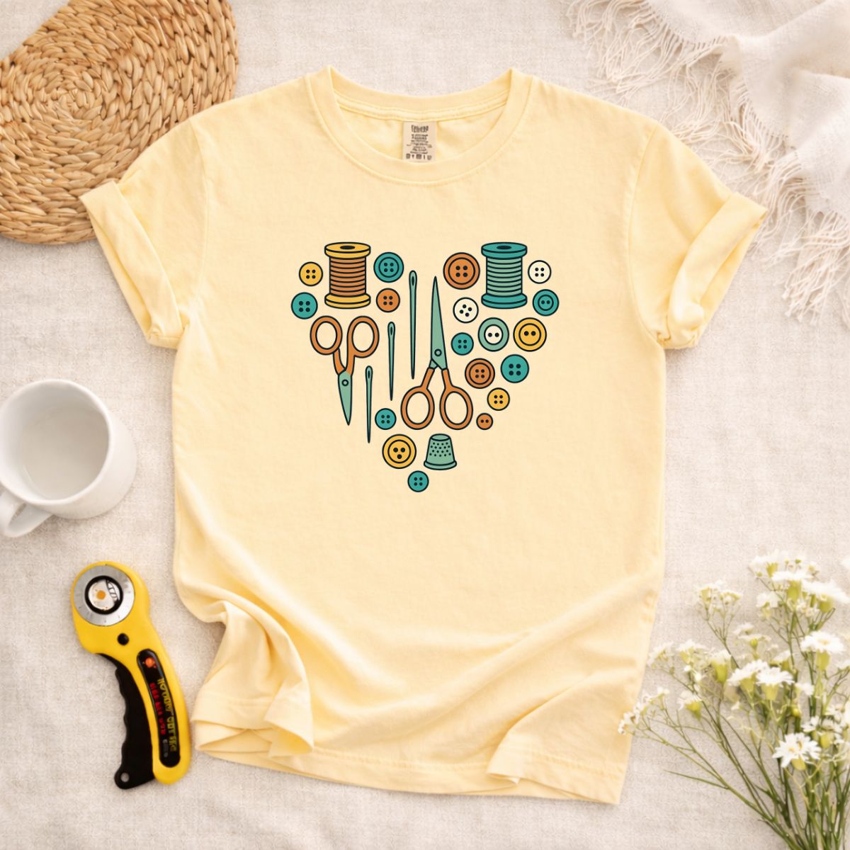 Sewing Tools Heart T-Shirt
