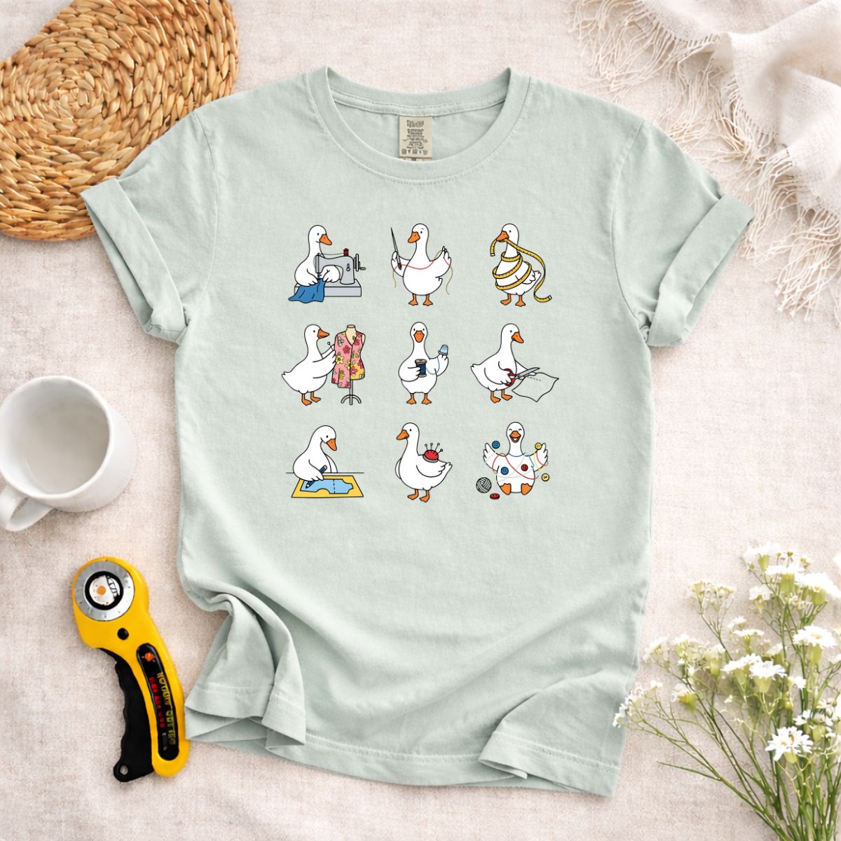 Funny Sewing Goose T-Shirt