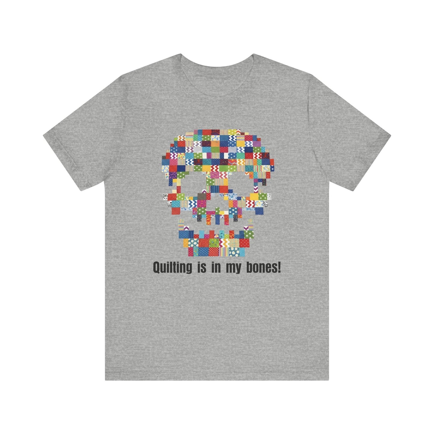 A quilted skull T-shirt