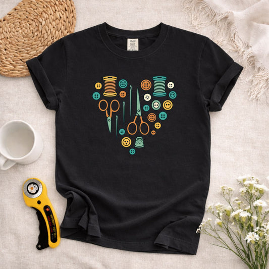 Sewing Tools Heart T-Shirt