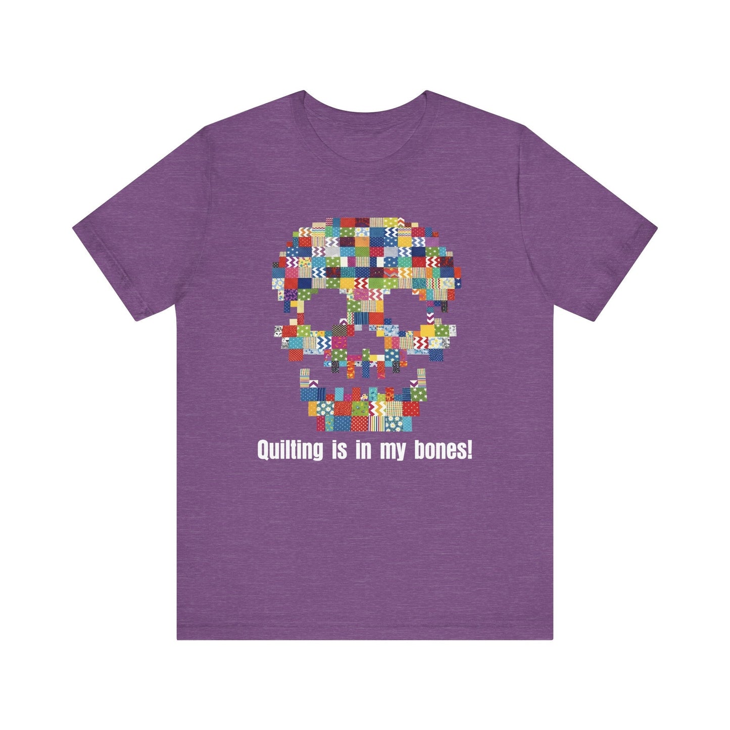 A quilted skull T-shirt