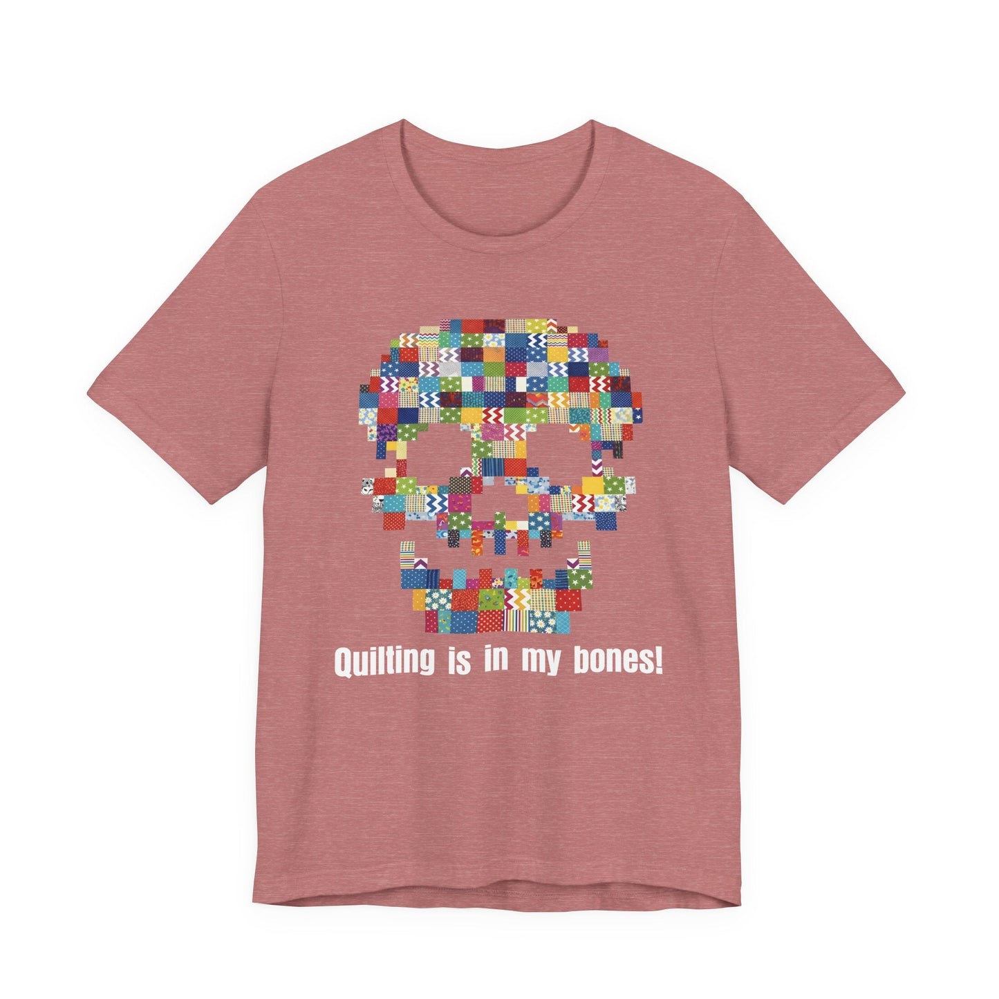 A quilted skull T-shirt