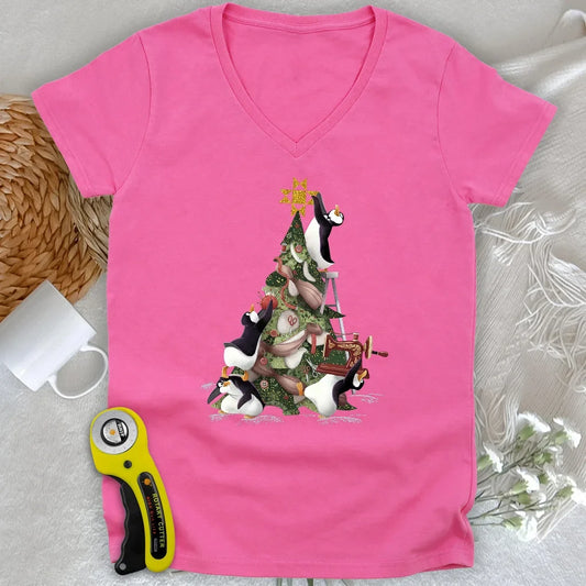 Blizzard Quilt Crew Lady V-neck
