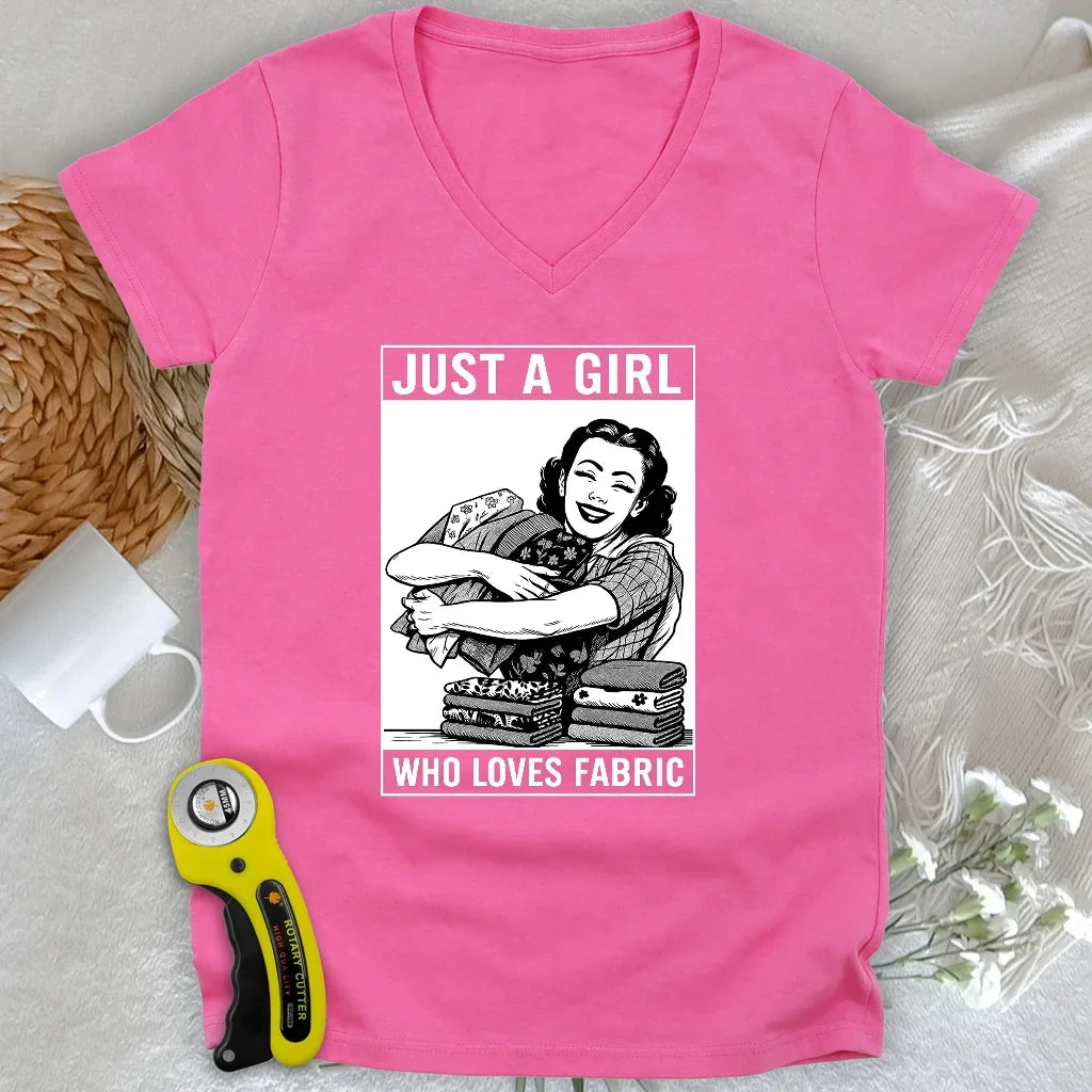 Fabric Girl Lady V-neck