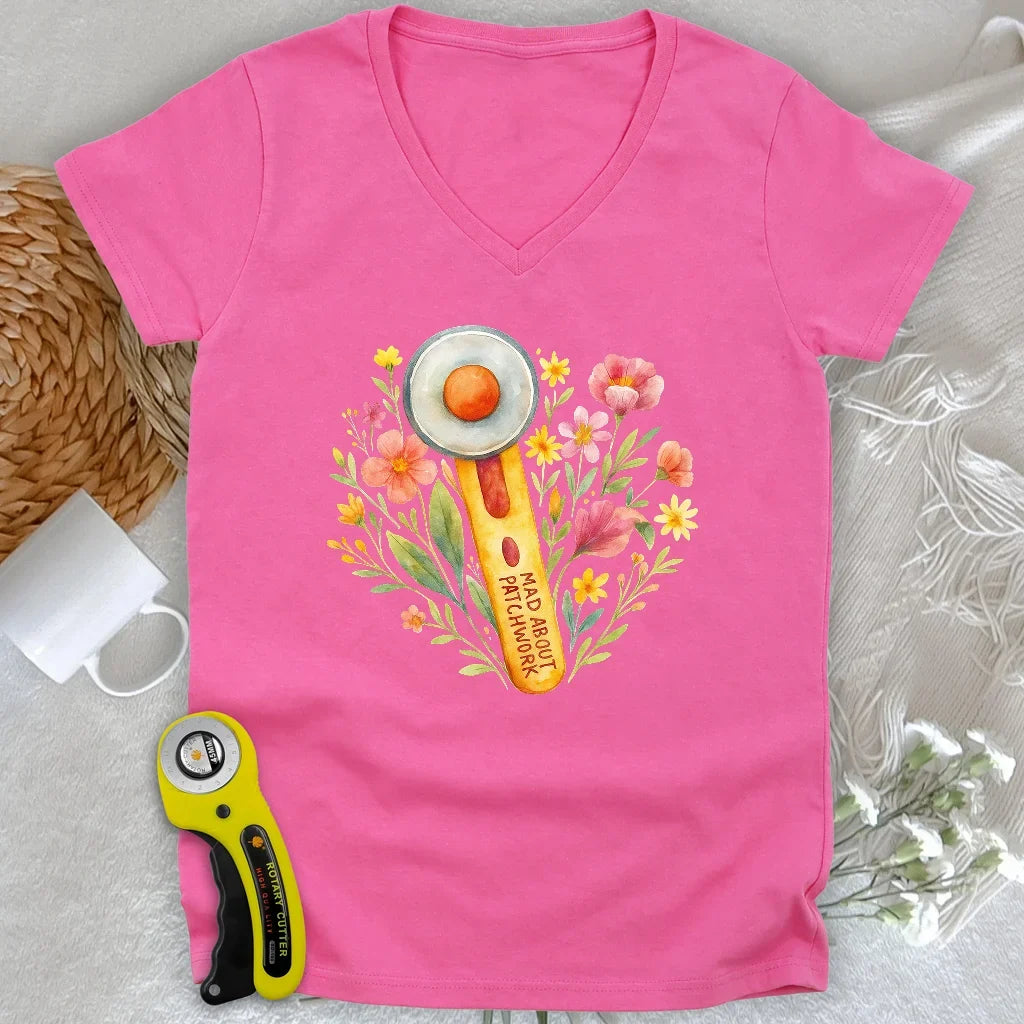 Floral Cutter Lady V-neck