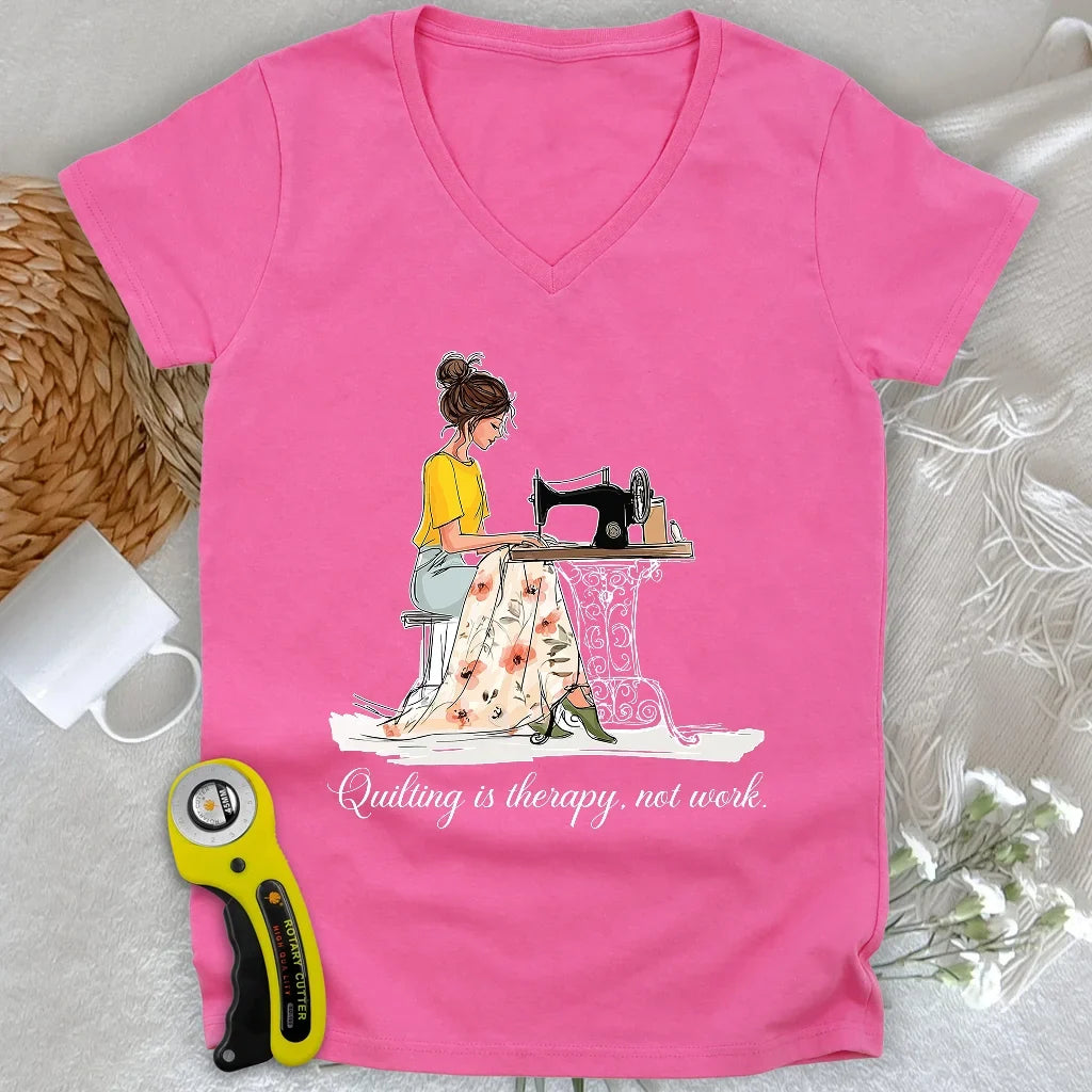 Floral Symphony Lady V-neck