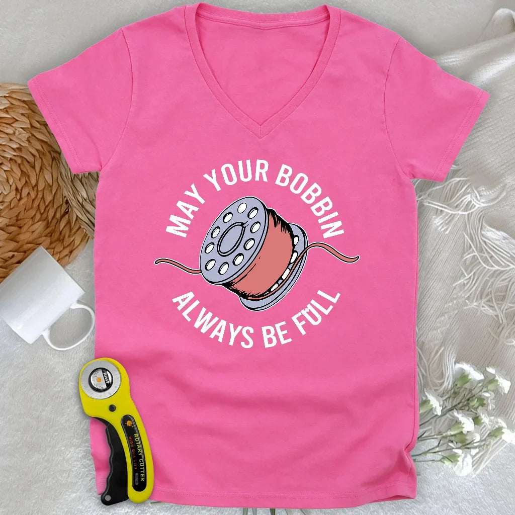 Full Bobbin Blessing Lady V-neck