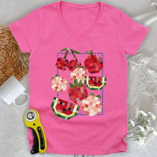 Harvest of Stitches Lady V-neck