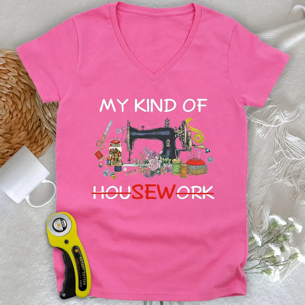 Housework Lady V-neck