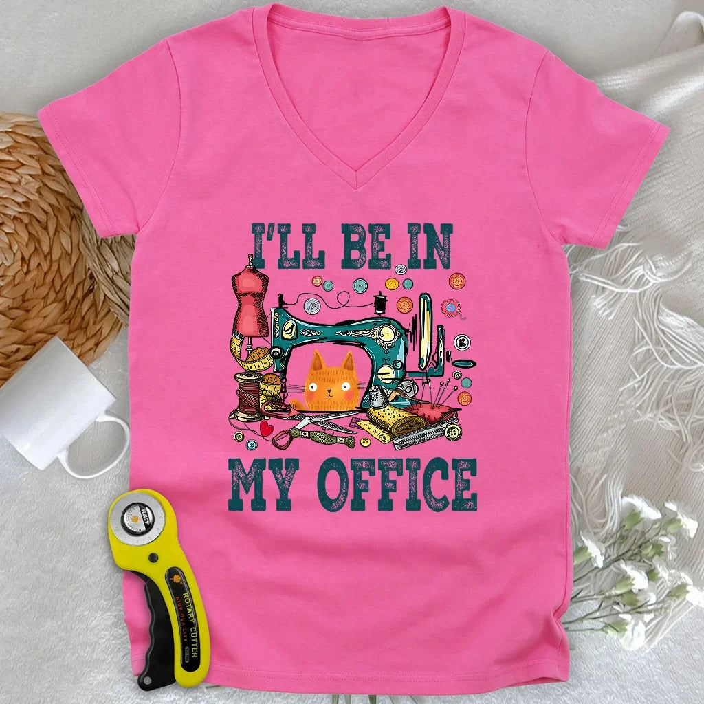 I'll Be In My Office Lady V-neck