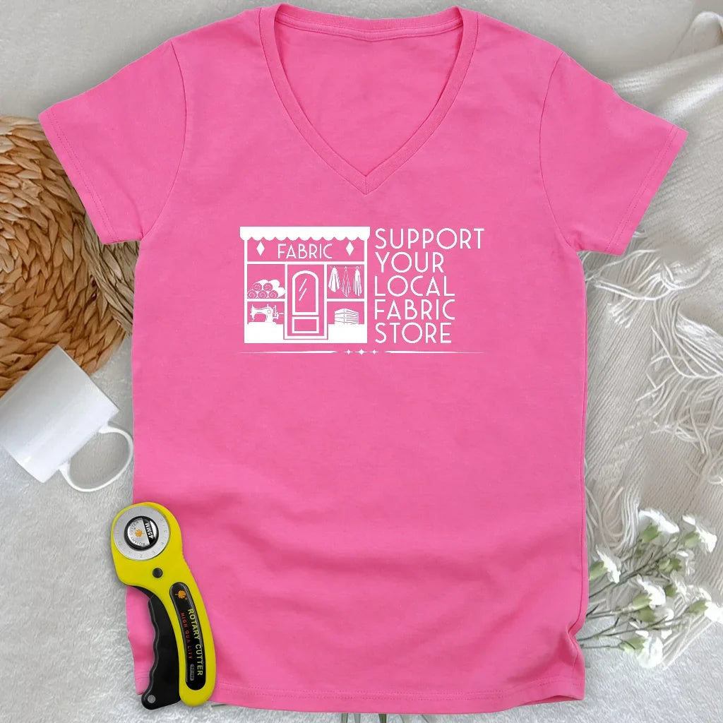 Local Fabric Store Lady V-neck