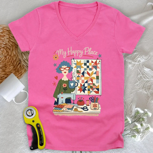 My Happy Place Lady V-neck