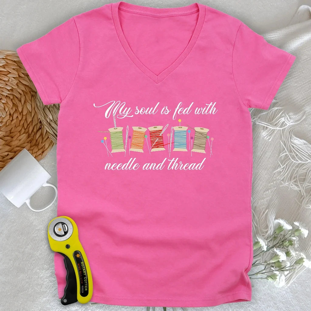 Needles and Threads Lady V-neck