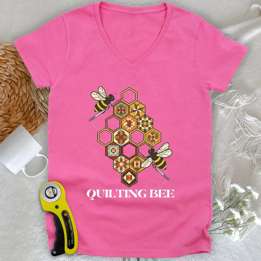 Quilting Bee Lady V-neck