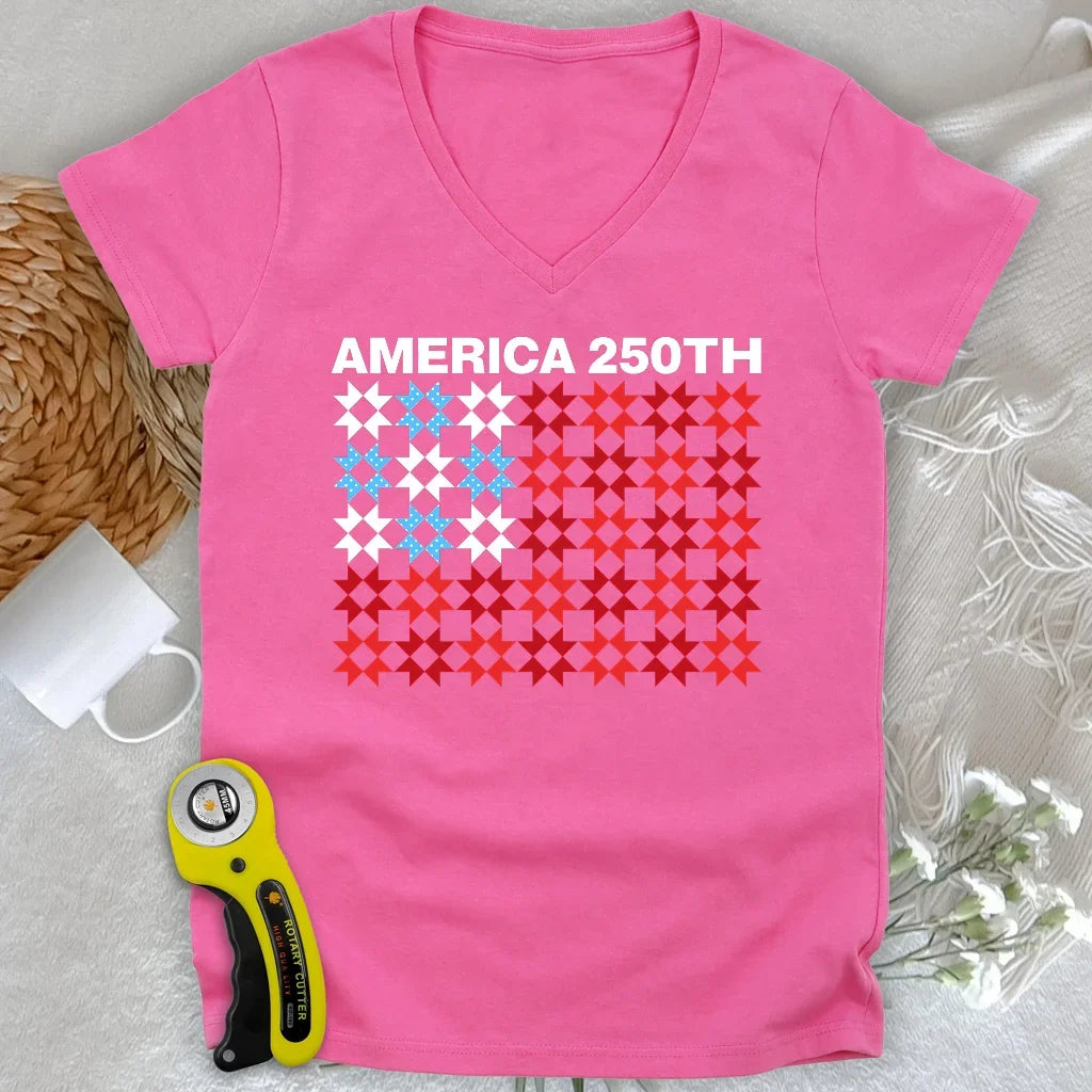 Quilted Tribute Lady V-neck