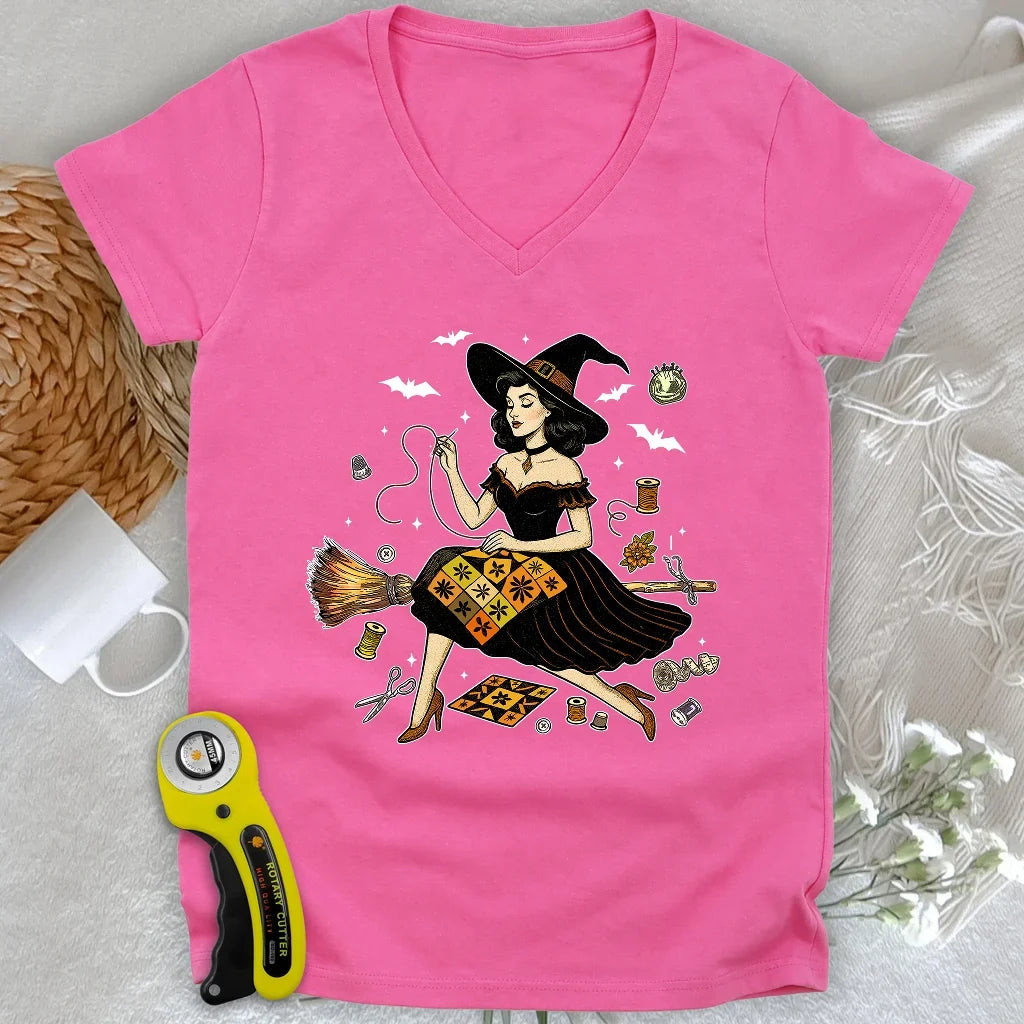 Salem Witch Lady V-neck