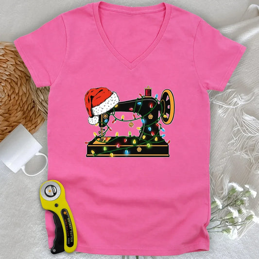 Santa Machine Lady V-neck