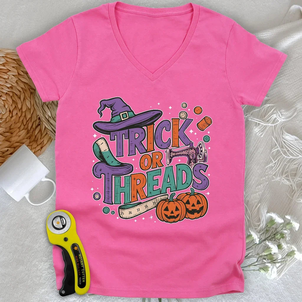 Trick or Threads Lady V-neck