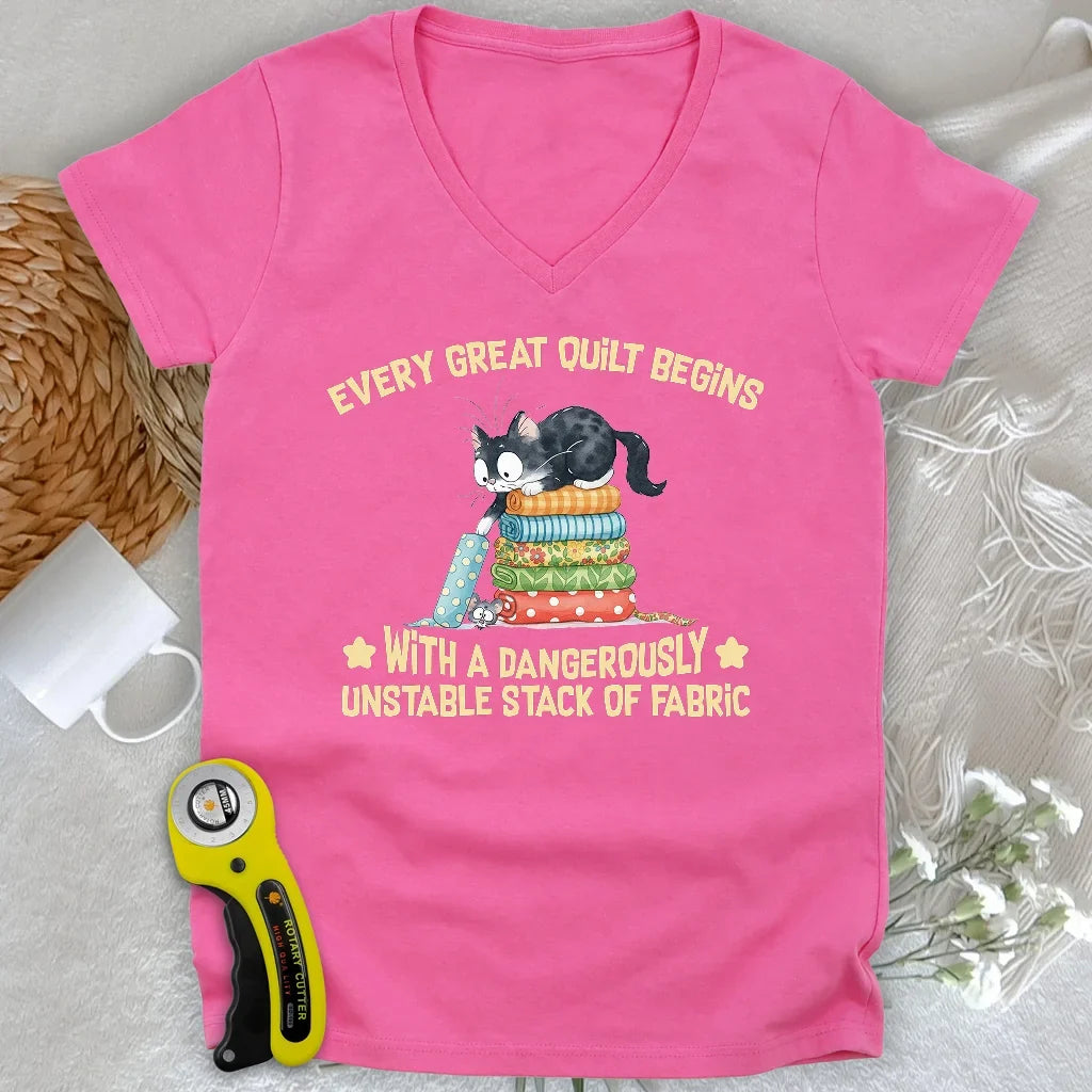 Unstable Fabric Lady V-neck