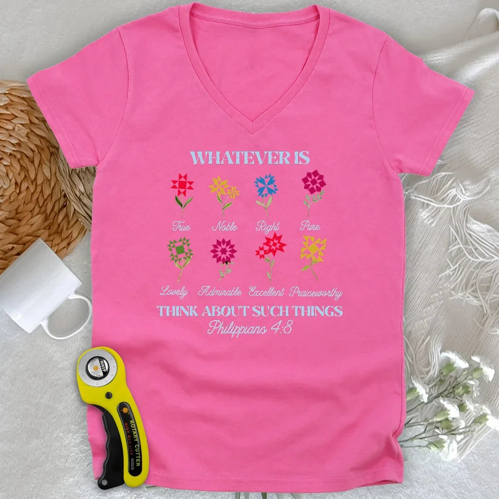Virtue Blocks Lady V-neck