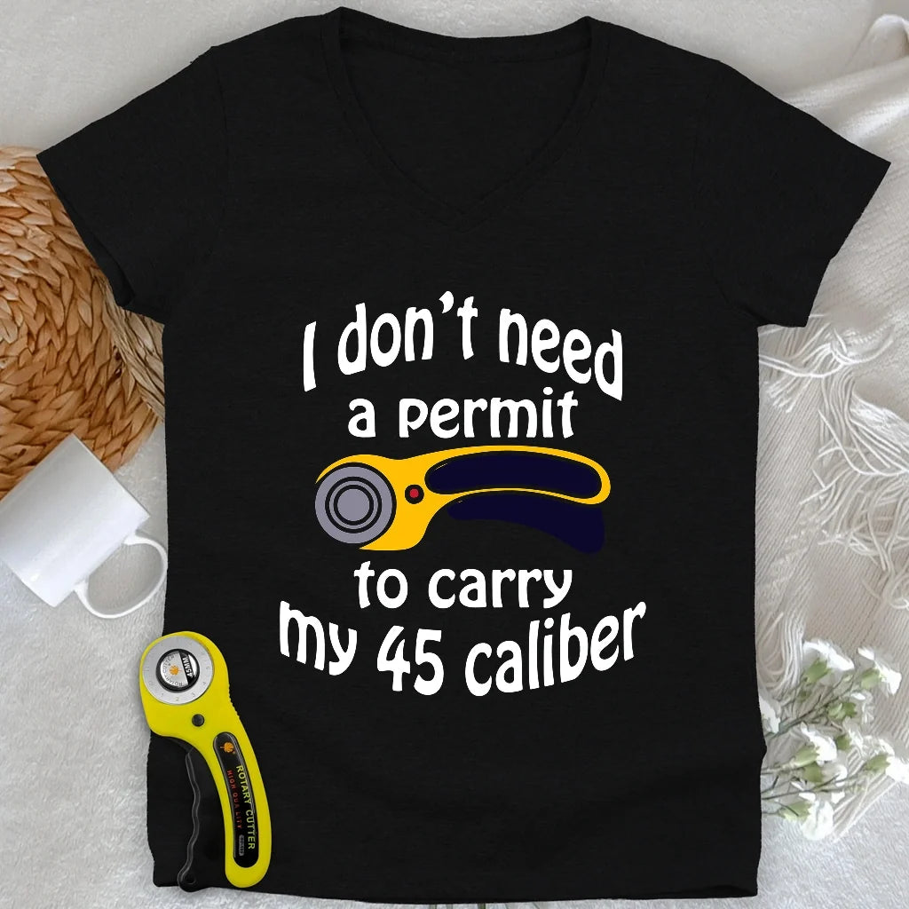 45 Caliber Lady V-neck
