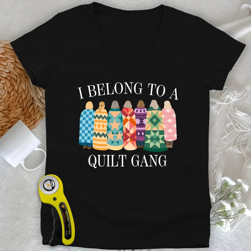Belong to Quilt Gang Lady V-neck