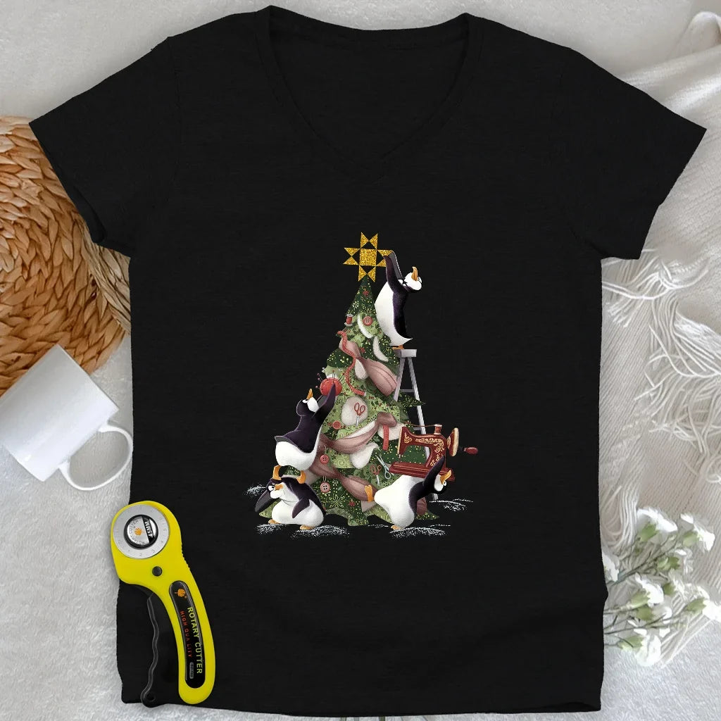 Blizzard Quilt Crew Lady V-neck