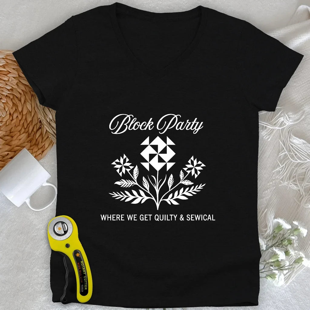 Block Party Lady V-neck