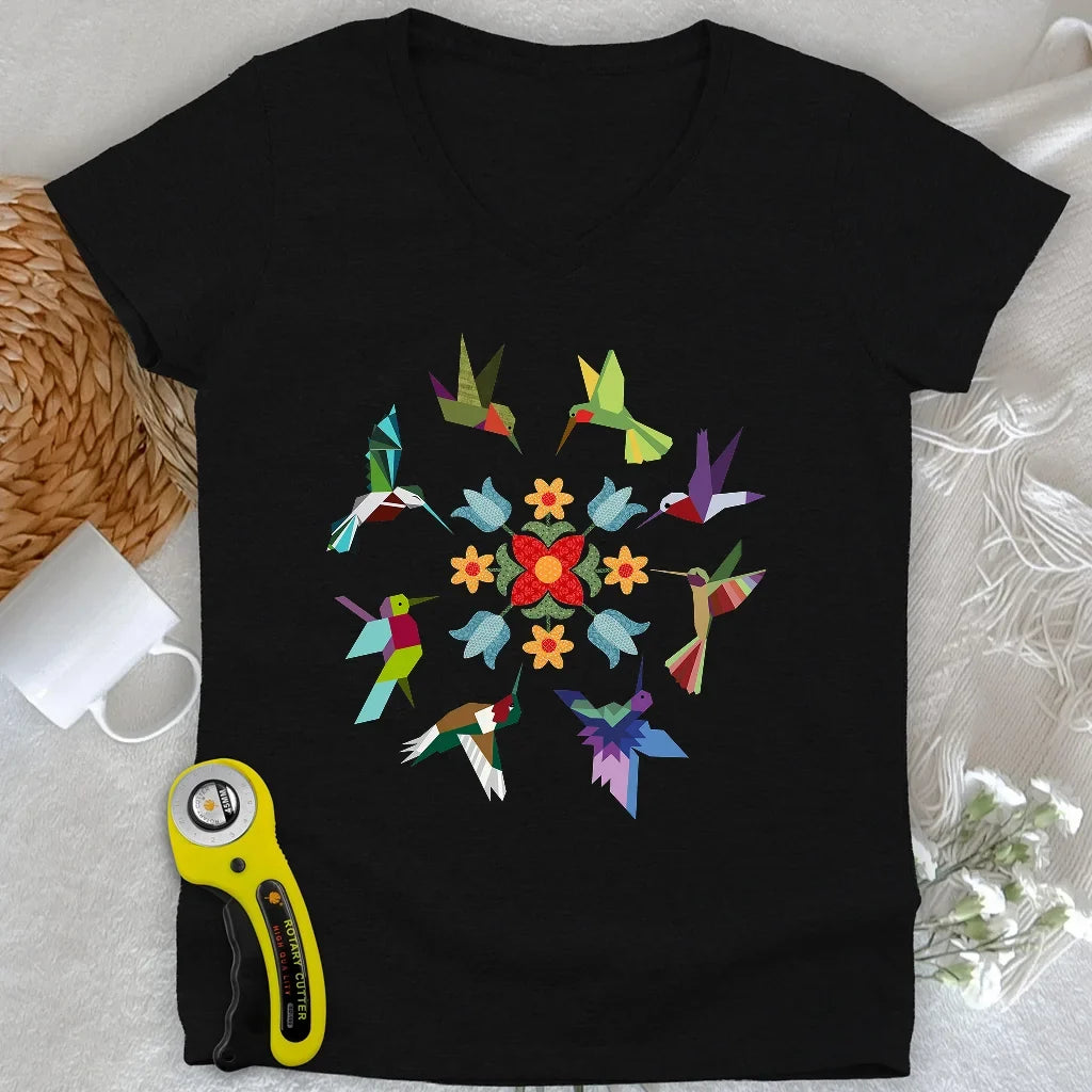 Circle of Wings Lady V-neck
